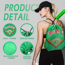 Water-Resistant Nylon Drawstring Backpack Bag (1 Pc / Mix Color & Design)