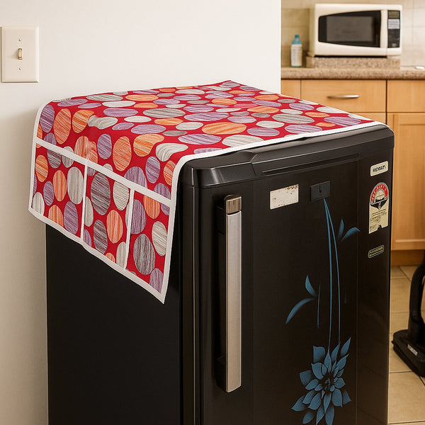 Refrigerator Top Cover with Side Pockets (100x60 Cm / 1 Pc)