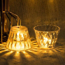 Cup-Shaped Crystal Table Lamp
