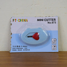 Mini Utility Cutter / Knife with Heart-Shaped Safety Lock (1 Pc)