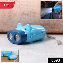 2-LED Hand Press Torch – Battery-Free Hand Crank Flashlight