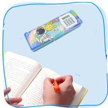Magnetic Geometry Box - Double-Sided Pencil Case with Calculator for Students