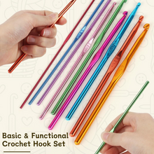 Aluminium Multicolor Knitting Needles, Crochet Kit (12 Pcs Set)