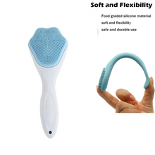 Silicone Face Scrubber Exfoliating Brush, Manual Handheld Facial Cleansing Brush (1 Pc)