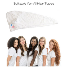 Premium Soft Microfiber Hair Drying Towel Wrap with Button (1 Pc)