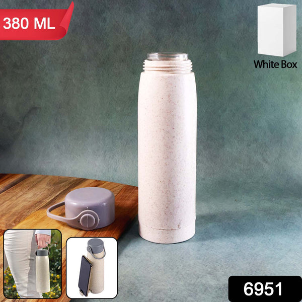 Creative Wheat Glass Water Bottle with Phone Holder (380ml, 80 Pc MOQ)