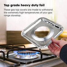 Aluminum Gas Stove Burner Protector Covers (10 Pc / 23x23 cm)