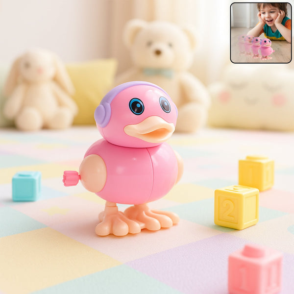 Cute Wind-Up Walking Duck Toy for Kids (1 Pc)