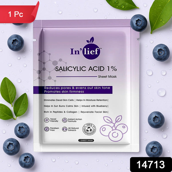 In’lief Salicylic Acid 1% Clarifying & Pore-Refining Facial Sheet Mask (1 Pc)